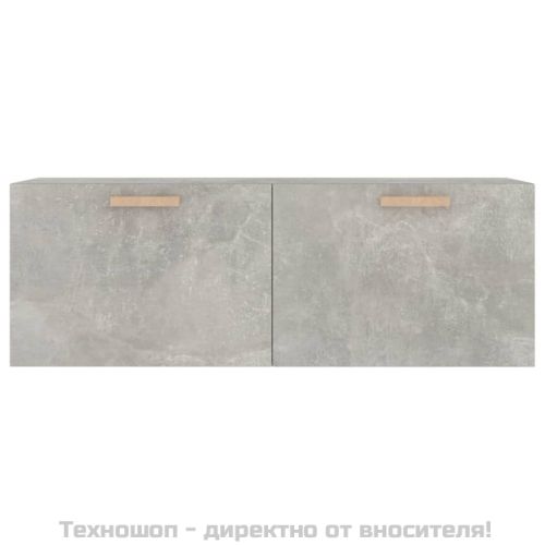 Стенен шкаф, бетонно сив, 100x36,5x35 см, инженерно дърво