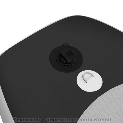 Комплект надуваем стендъп падълборд, черен, 300x76x10 см