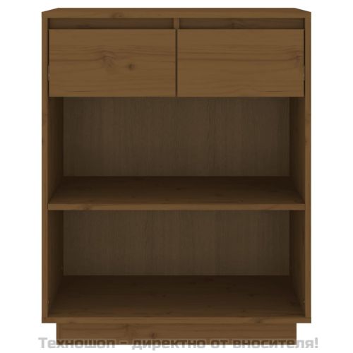 Конзолен шкаф, меденокафяв, 60x34x75 см, бор масив