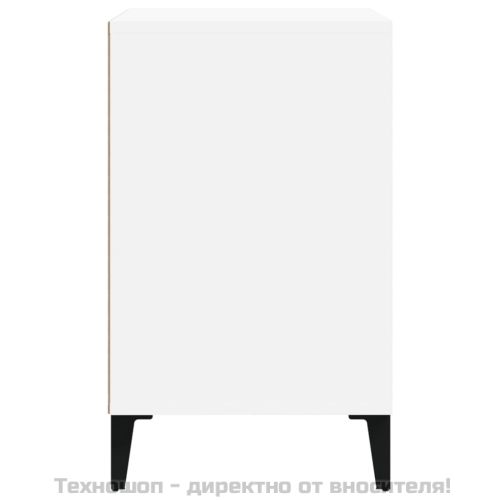 Шкаф за обувки, бял гланц, 102x36x60 см, инженерно дърво