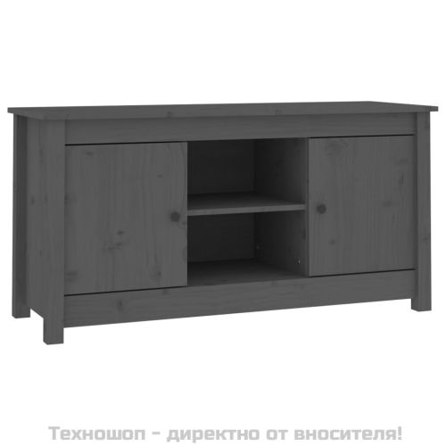 ТВ шкаф, сив, 103x36,5x52 см, бор масив