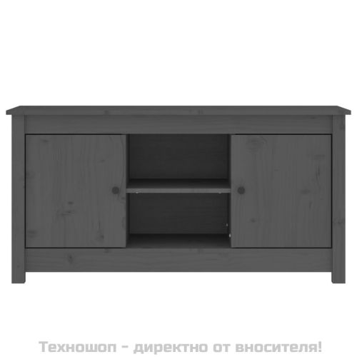 ТВ шкаф, сив, 103x36,5x52 см, бор масив