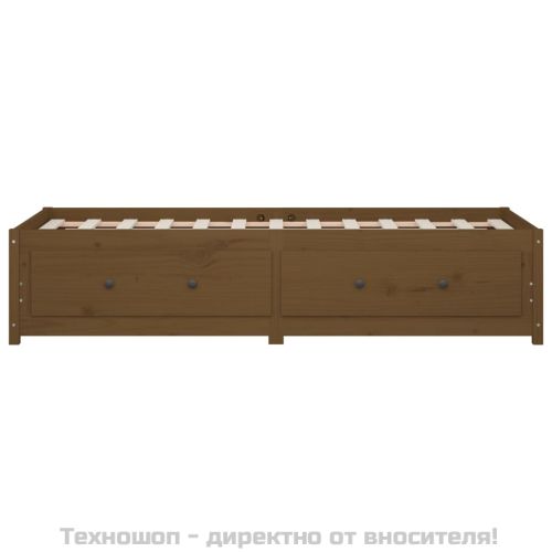 Дневно легло, меденокафяво, 80x200 см, борово дърво масив