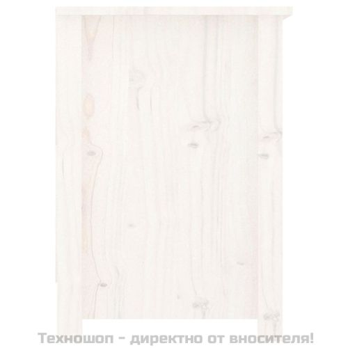 ТВ шкаф, бял, 103x36,5x52 см, бор масив