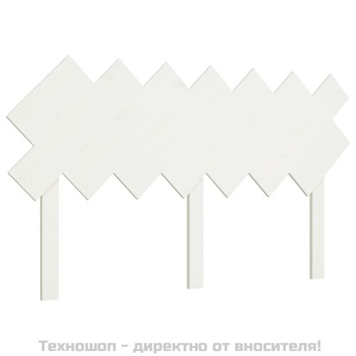 Горна табла за легло, бяла, 141x3x80,5 см, бор масив