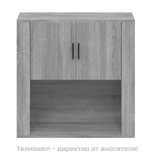 Стенен шкаф, сив сонома, 80x33x80 см, инженерно дърво