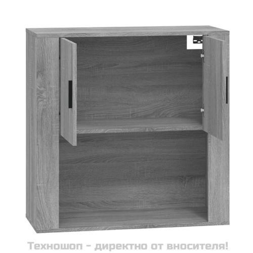 Стенен шкаф, сив сонома, 80x33x80 см, инженерно дърво