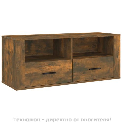 ТB шкаф, опушен дъб, 100x35x40 см, инженерно дърво