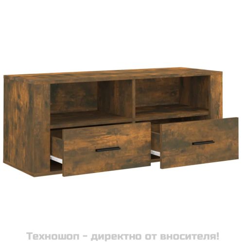 ТB шкаф, опушен дъб, 100x35x40 см, инженерно дърво