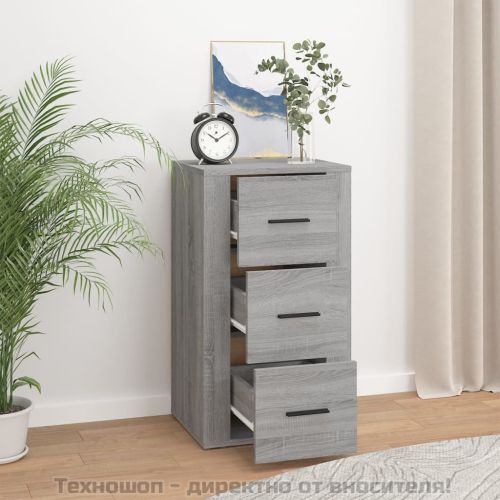 Сайдборд, сив сонома, 40x33x70 см, инженерно дърво