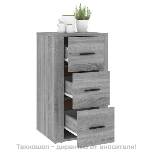 Сайдборд, сив сонома, 40x33x70 см, инженерно дърво