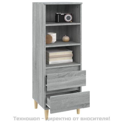 Висок шкаф, Сив сонома, 40x36x110 см, инженерно дърво