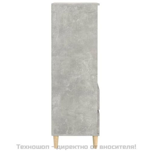 Висок шкаф, Бетонно сиво, 40x36x110 см, инженерно дърво