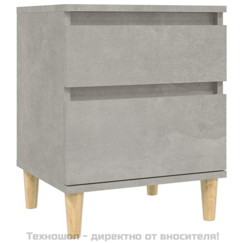 Нощни шкафчета, 2 бр, бетонно сиво, 40x35x50 см