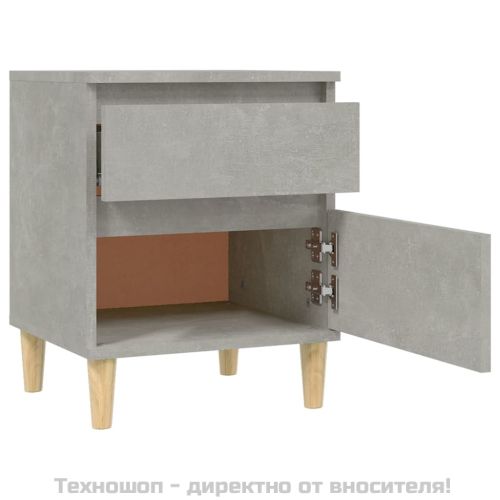 Нощни шкафчета, 2 бр, бетонно сиво, 40x35x50 см