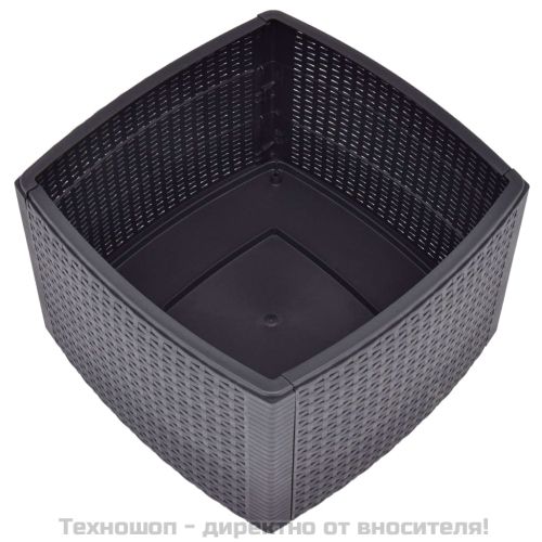 Странична маса, мока, 54x54x36,5 см, пластмаса