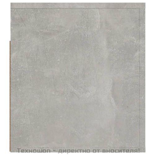 Нощно шкафче за стенен монтаж, Бетонно сиво, 50x36x40 см