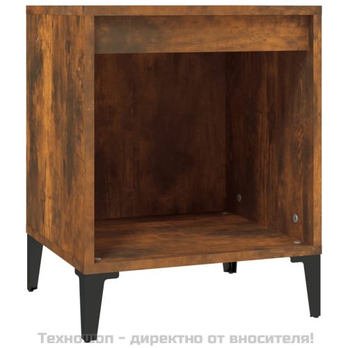 Нощно шкафче, опушен дъб, 40x35x50 см