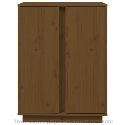 Сайдборд, меденокафяв, 60x35x80 см, бор масив