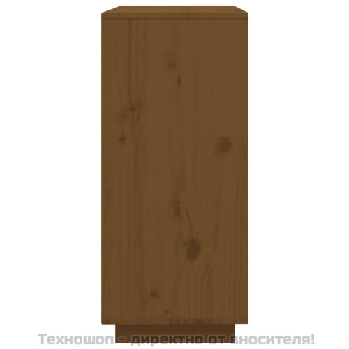 Сайдборд, меденокафяв, 60x35x80 см, бор масив