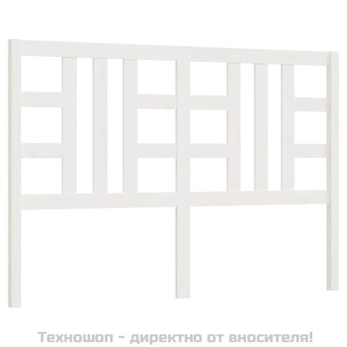 Горна табла за легло, бяла, 156x4x100 см, бор масив