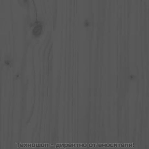 Сайдборд, сив, 60x35x80 см, бор масив