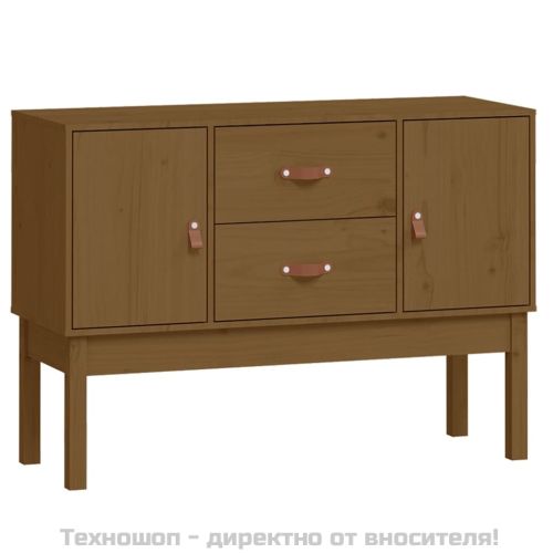 Сайдборд, меденокафяв, 110x40x78 см, бор масив
