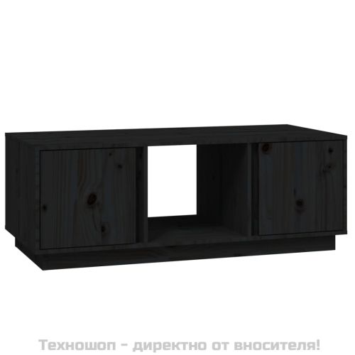 Кафе маса, черно, 110x50x40 см, бор масив