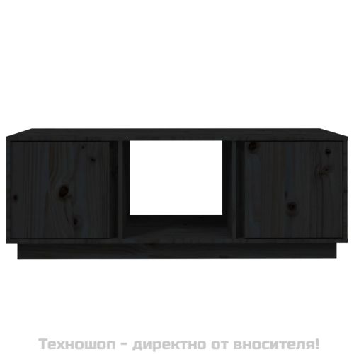 Кафе маса, черно, 110x50x40 см, бор масив