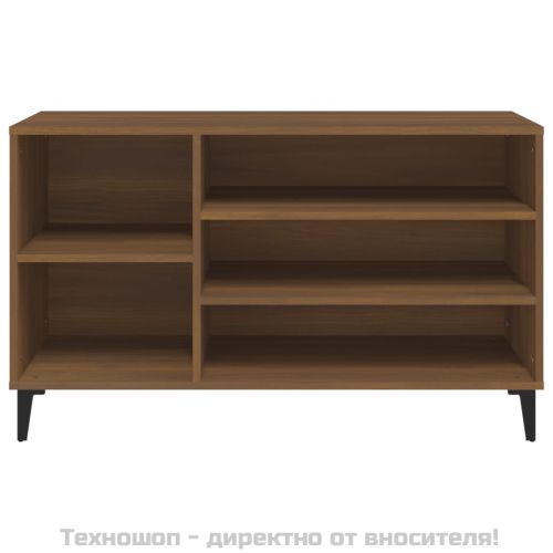 Шкаф за обувки, кафяв дъб, 102x36x60 см, инженерно дърво