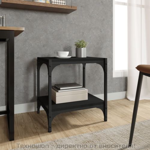 ТB шкаф, черен, 40x33x41 см, инженерно дърво и стомана