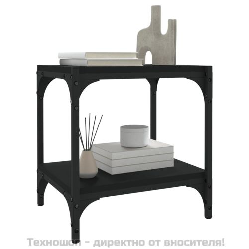 ТB шкаф, черен, 40x33x41 см, инженерно дърво и стомана