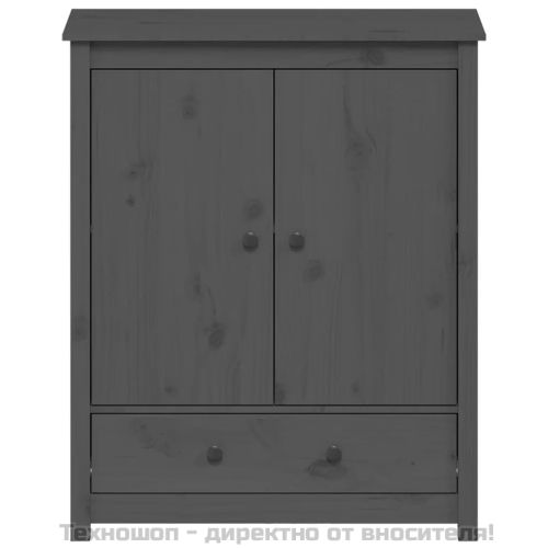 Висок шкаф, сив, 83x41,5x100 см, бор масив