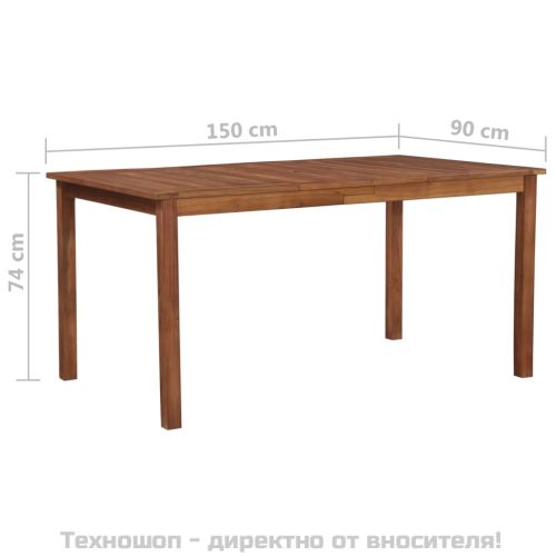 Градински трапезен комплект, 7 части, полиратан, черно-кафяв