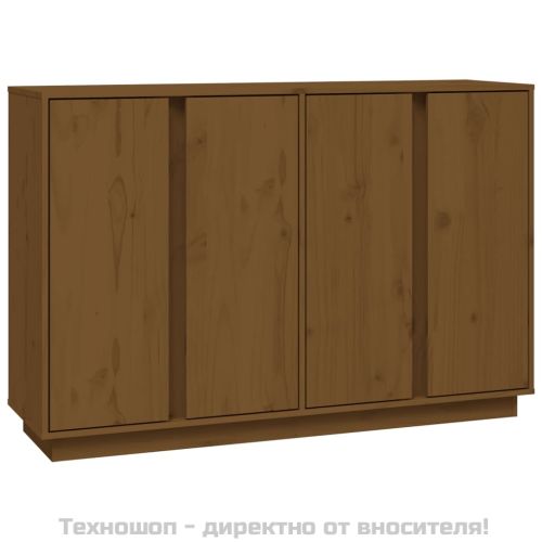 Сайдборд, меденокафяв, 120x35x80 см, бор масив