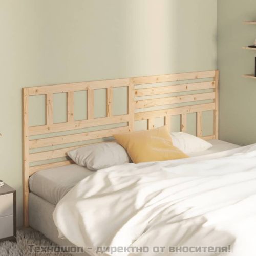 Горна табла за легло, 206x4x100 см, бор масив