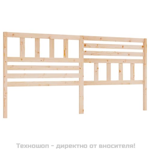 Горна табла за легло, 206x4x100 см, бор масив