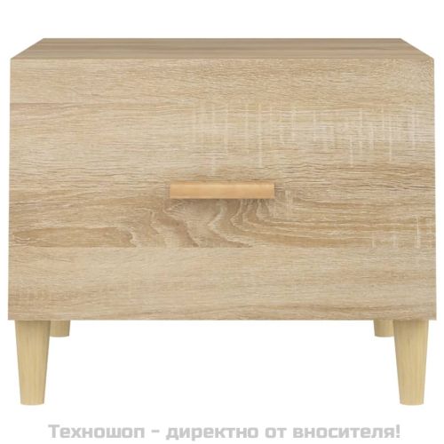 Кафе маси, 2 бр, дъб сонома, 50x50x40 см, инженерно дърво