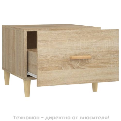 Кафе маси, 2 бр, дъб сонома, 50x50x40 см, инженерно дърво