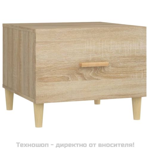 Кафе маси, 2 бр, дъб сонома, 50x50x40 см, инженерно дърво
