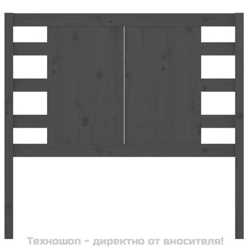 Табла за спалня, сива, 81x4x100 см, бор масив