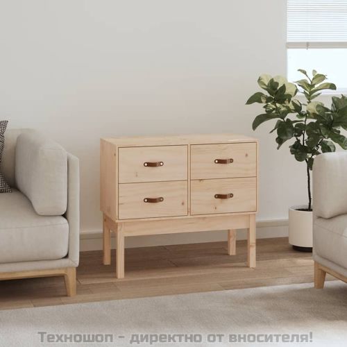 Конзолна маса, 90x40x78 см, борово дърво масив