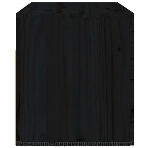 Нощни шкафчета за стенен монтаж, 2 бр, черни 50x36x40 см