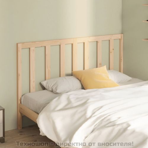 Горна табла за легло, 141x4x100 см, бор масив