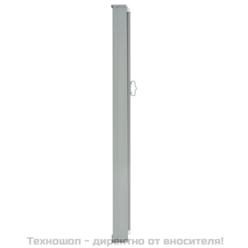 Прибираща се странична тента, 160х300 см, черна