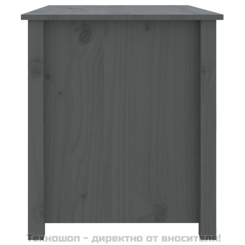 Кафе маса, Сиво, 71x49x55 см, борово дърво масив