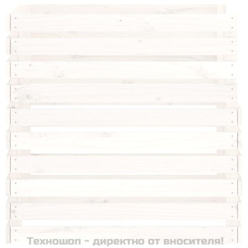 Компостер, бял, 80x80x78 см, борово дърво масив