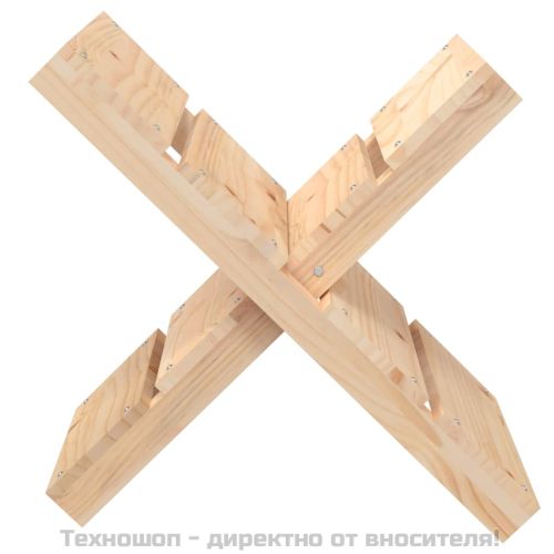 Поставка за дърва, 47x39,5x48 см, борово дърво масив