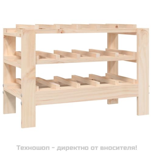 Поставка за вино 61,5x30x42 см масивна чамова дървесина
