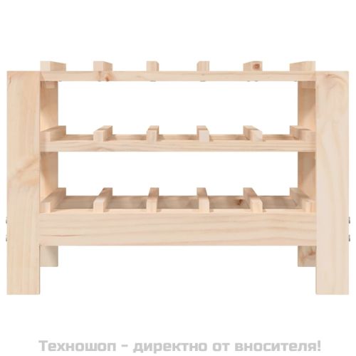 Поставка за вино 61,5x30x42 см масивна чамова дървесина